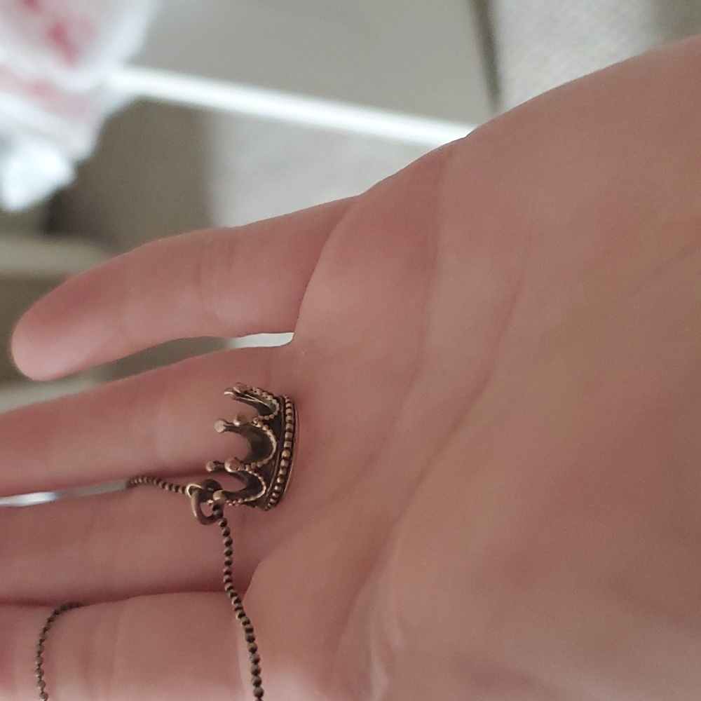Tiffany and co crown pendant necklace with Tiffany chain